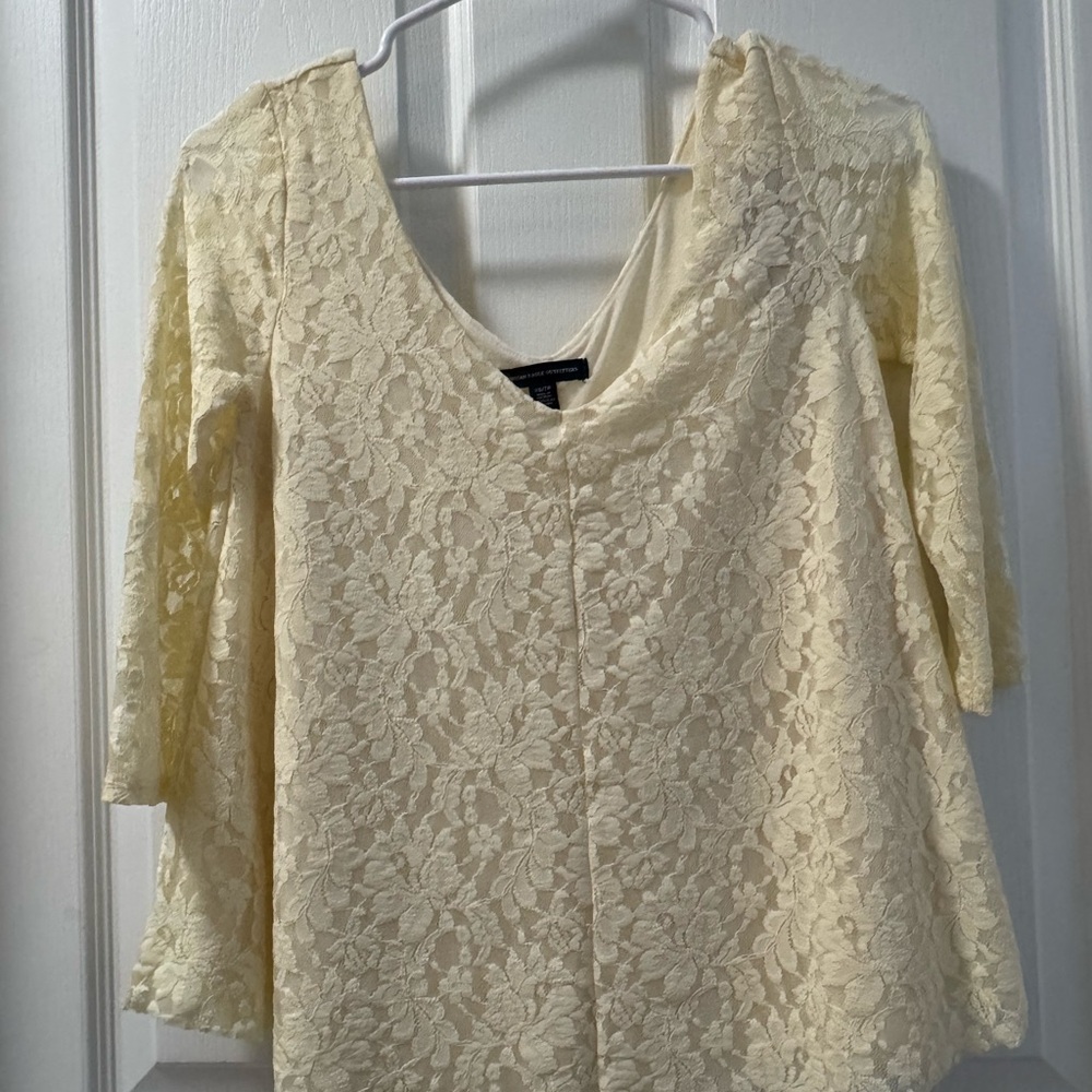 NWT: American Eagle Lace Babydoll Top in Cream
